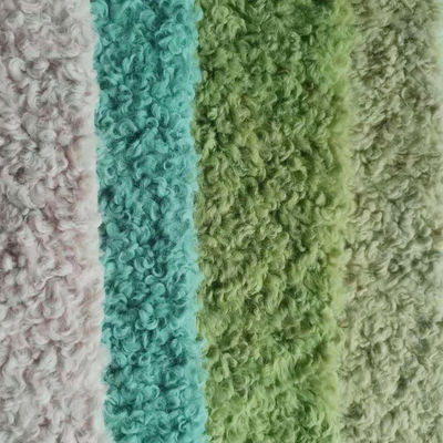 Anti Static Weft Knitted Faux Fur Fabric Knitted Lady Garments With 100% Polyester