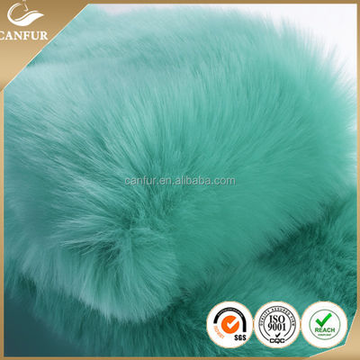 100% Polyester Back Material Faux Dyed Fox Fur for Garments Luxurious and Comfortable