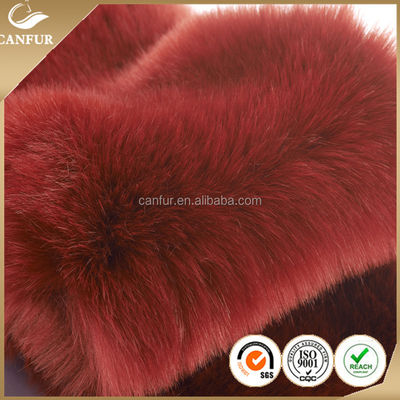 100% Polyester Back Material Faux Dyed Fox Fur for Garments Luxurious and Comfortable
