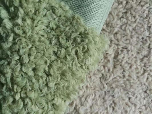 Anti Static Weft Knitted Faux Fur Fabric Knitted Lady Garments With 100% Polyester