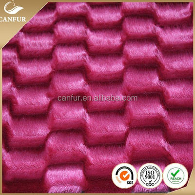 100% Polyester Knitted PV Plush Fabric with Yarn Count as Per Your Request