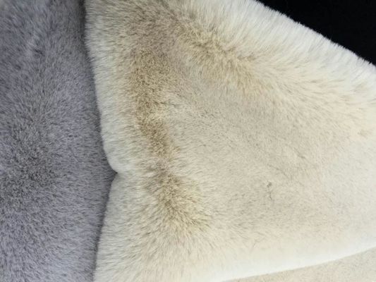 Knitted Type Tricot 100% Polyester Very Soft Big Weight 20-25mm Rabbit Fur Fabric