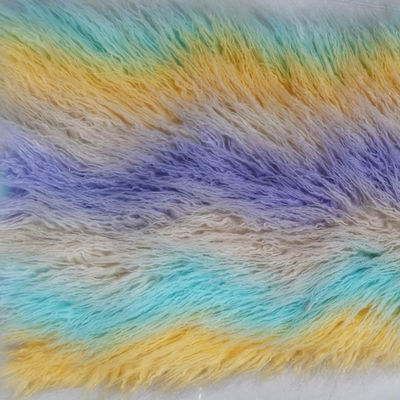 Knitted Backing Technics Long Pile Fur Fabric in Vibrant Colors for Garments or Cushions