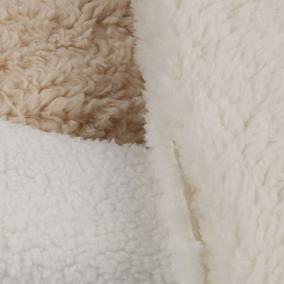 Knitted Weft 100% Polyester Denim Sherpa Lining Fabric for Lining Soft and Insulating