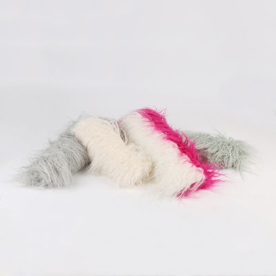 100% Acrylic Front Material Faux Fur Fabric Solid Color Long Pile from for Home Textile
