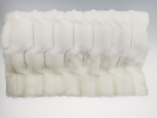 Tricot Knitted Brushed White PV Plush Fabric for Quilts and Pillows Knitted Type Tricot