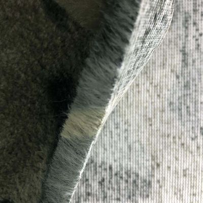 Printed Rabbit Fake Fur for Garment Bags 100% Polyester Jacquard 3 Color Print Fabric