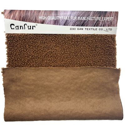 Medium Weight Plaid 100% Polyester Sherpa Faux Fur Fabric for Toys and Garment