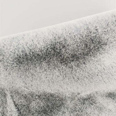 100D Yarn Count Faded White Imitation Faux Rabbit Fur with Soft and Fluffy Texture