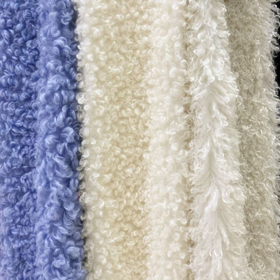 Versatile 100% Polyester Artificial Long Curly Fur Fabric for Garments in Any Color