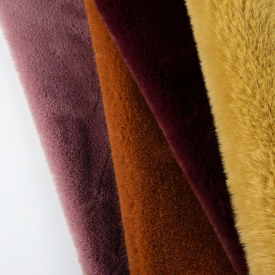 100% Polyester Front Material Plush Faux Fur Fabric for Coat Customized Design