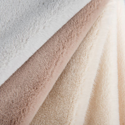 100% Polyester Front Material Plush Faux Fur Fabric for Coat Customized Design