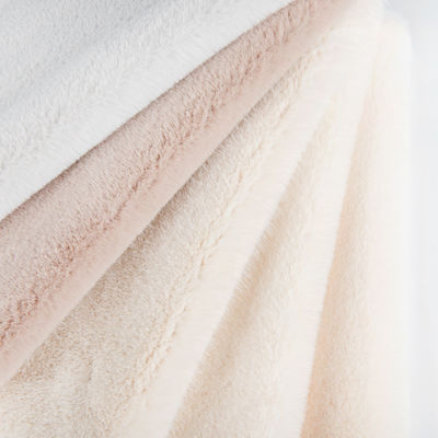 100% Polyester Front Material Plush Faux Fur Fabric for Coat Customized Design