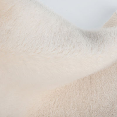 100% Polyester Front Material Plush Faux Fur Fabric for Coat Customized Design