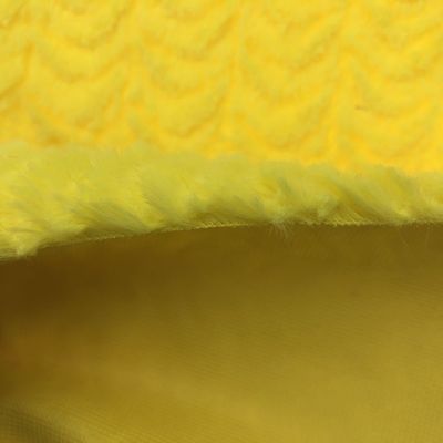 High Durability Low Pile Brush PV Plush Fabric Flower for Garment or Toys
