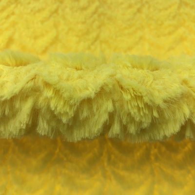High Durability Low Pile Brush PV Plush Fabric Flower for Garment or Toys