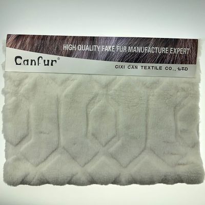 Printed Cut Rabbit Fur Plush 1000 Meters 15-25 Days Delivery 58/60" Width from CANFUR CN