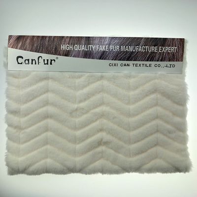 Printed Cut Rabbit Fur Plush 1000 Meters 15-25 Days Delivery 58/60" Width from CANFUR CN
