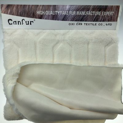 Printed Cut Rabbit Fur Plush 1000 Meters 15-25 Days Delivery 58/60" Width from CANFUR CN