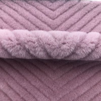 Design Plush Back Material 100% Polyester Dyeing Rabbit Fur for Garment