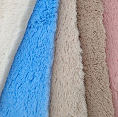 Medium Weight 260GSM Knitted Plain PV Plush Fabric for Making Toys and Garments Lining