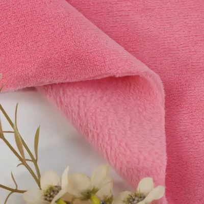 Custom Color Bathrobe Flannel Fleece Coral Fleece Fabric for Bed Blankets and Pajamas