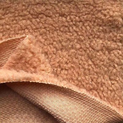 Stain Repellent 100% Polyester Customized Particles Lamb Wool Coat for Women's Fabric