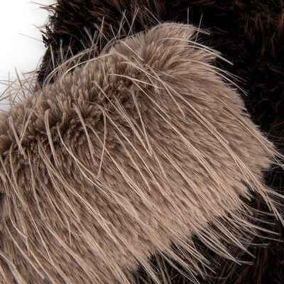 Beautiful Hats and 100% Polyester Long Wool Woven Raccoon Fur for Clothes Dyed Pattern