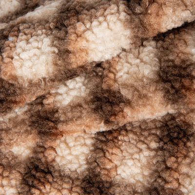 100% Polyester Customize Printing Faux Teddy Fur Fabric Yard Free Samples Faux Lamb Fur