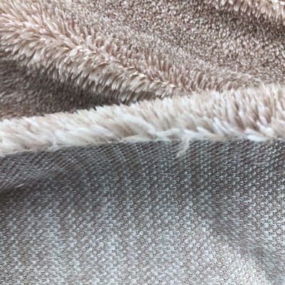 100% Polyester Cationic Dyed Knitted Sherpa Fleece Fabric for in Various Applications
