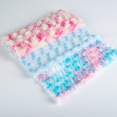 Knitted Fabrics 58/60" Width Colorful Printing PV Plush Fabric with Swirling Plush Fur