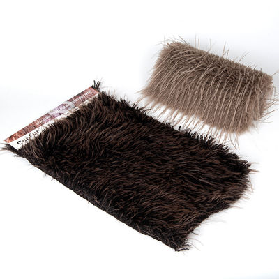 Beautiful Hats and 100% Polyester Long Wool Woven Raccoon Fur for Clothes Dyed Pattern