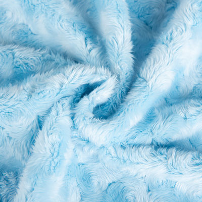 Knitted Fabrics 58/60" Width Colorful Printing PV Plush Fabric with Swirling Plush Fur