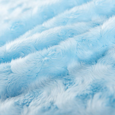Knitted Fabrics 58/60" Width Colorful Printing PV Plush Fabric with Swirling Plush Fur