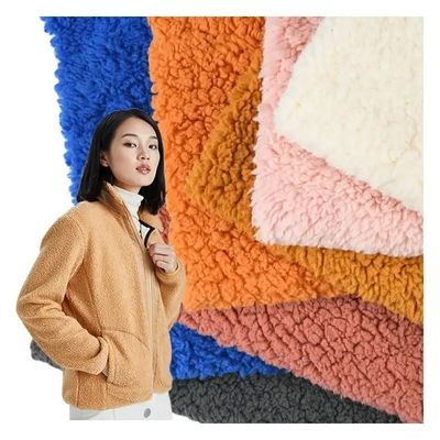 100% Recycled Polyester Sherpa Lining Fabric for Garments Processing Winter Coat Lining