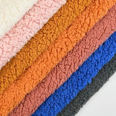 100% Recycled Polyester Sherpa Lining Fabric for Garments Processing Winter Coat Lining