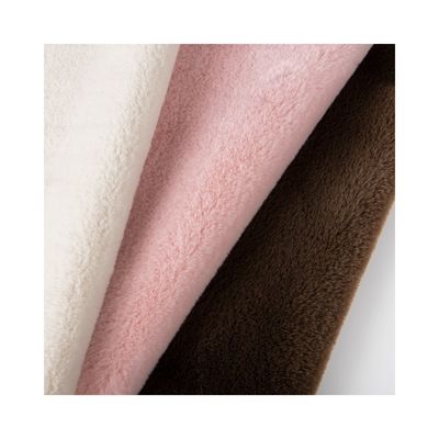 Tricot Knitted Rabbit Fur Fabric Medium-to-High Grade for Home Textile Garment and Carpet