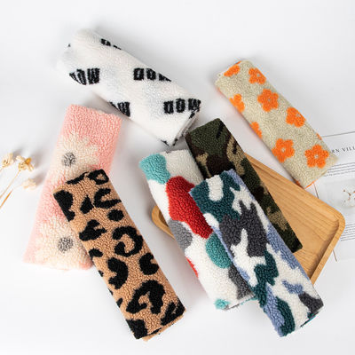 Printing Style PU Coated Popular Lamb Wool for Control in Clothing Production