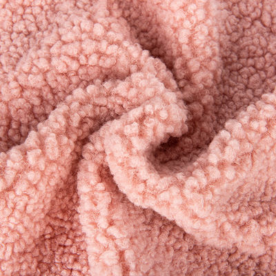100 Polyester Knitted Teddy Fabric Textile with Customized Density Sherpa Fleece