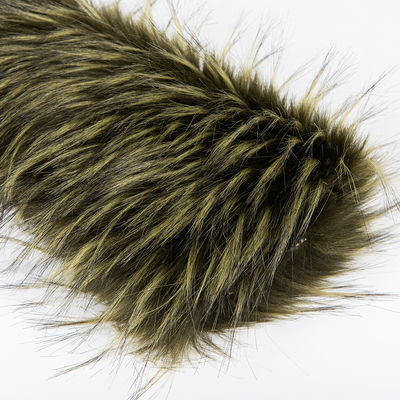 Knitted Faux Raccoon Fur Fabric for Hood 100% Acrylic Long Plush Fake Fur