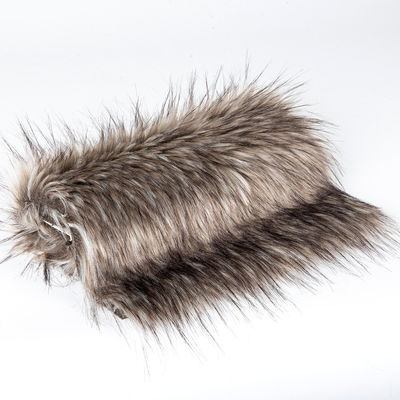Knitted Faux Raccoon Fur Fabric for Hood 100% Acrylic Long Plush Fake Fur
