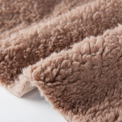 Customizable Yarn Count 100% Polyester Sherpa Fleece Teddy Bonded Suede Knitted Fabric