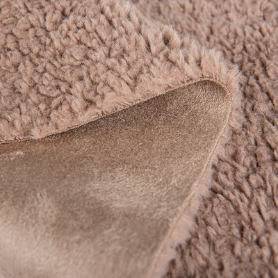 Customizable Yarn Count 100% Polyester Sherpa Fleece Teddy Bonded Suede Knitted Fabric