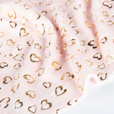 Customized Yarn Count Flannel Fabric for Gold Bronzing Embossed Fabric by Texture