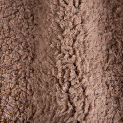 Customizable Yarn Count 100% Polyester Sherpa Fleece Teddy Bonded Suede Knitted Fabric