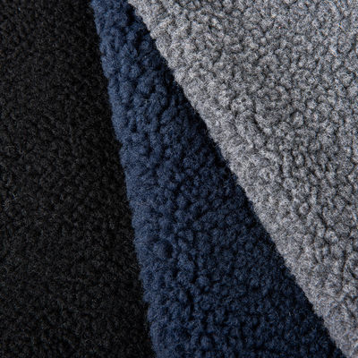 Customizable Yarn Count Sherpa Lamb Borg Wool Plain Plush Fabric for Garment