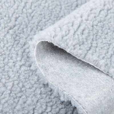Customizable Yarn Count Sherpa Lamb Borg Wool Plain Plush Fabric for Garment