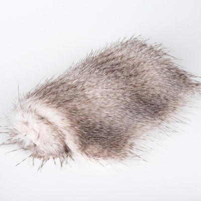 1100g/m Knitted Backing Faux Fur Fabric for Ladies Vest Luxury Long Pile Material