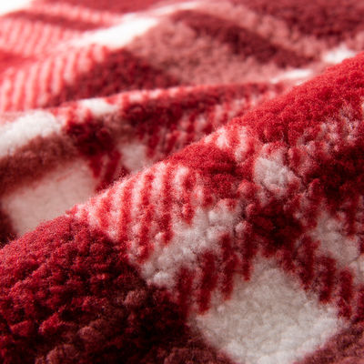 Super Soft 100 Polyester Knitted Custom Pattern 3D Jacquard Mirco Sherpa Fleece Fabric for Garment