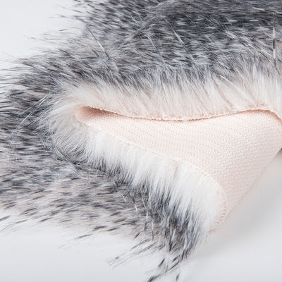 1100g/m Knitted Backing Faux Fur Fabric for Ladies Vest Luxury Long Pile Material